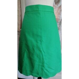 J. Crew Womens 8 Green Pencil Skirt Lined Preppy Waist 33"
